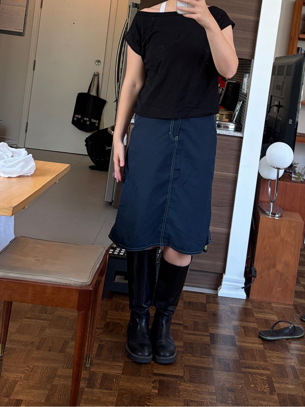 GAP Knee Length Navy Skirt